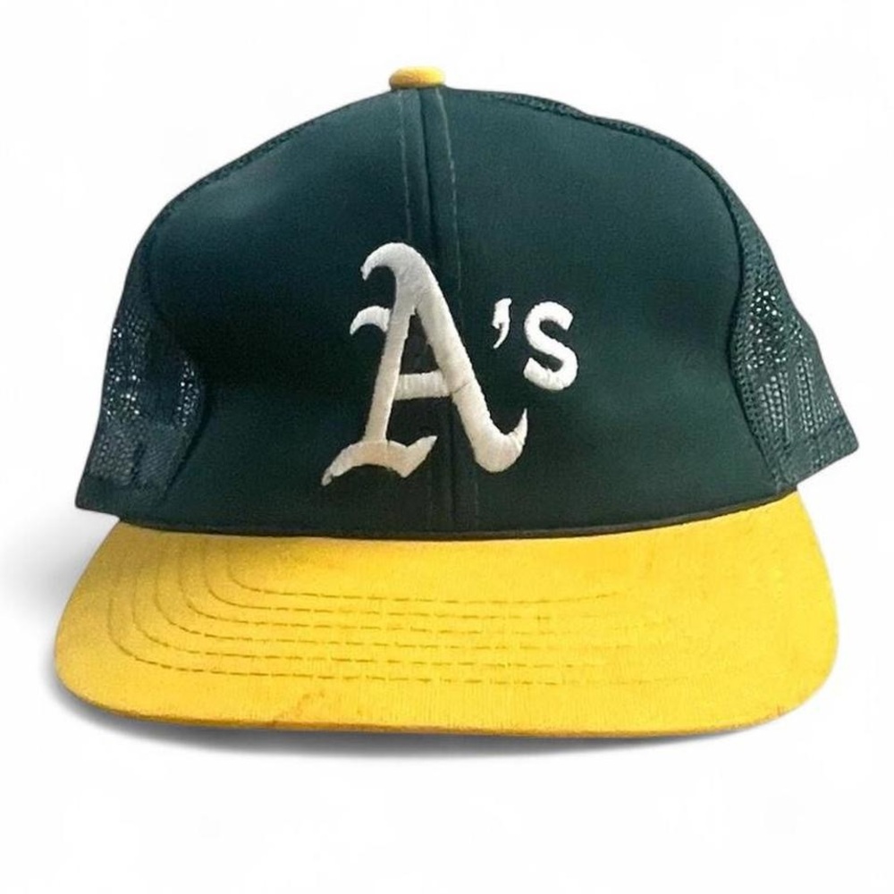 Oakland A’s Athletics Vintage SnapBack Trucker Cap Hat Green Sports Specialties